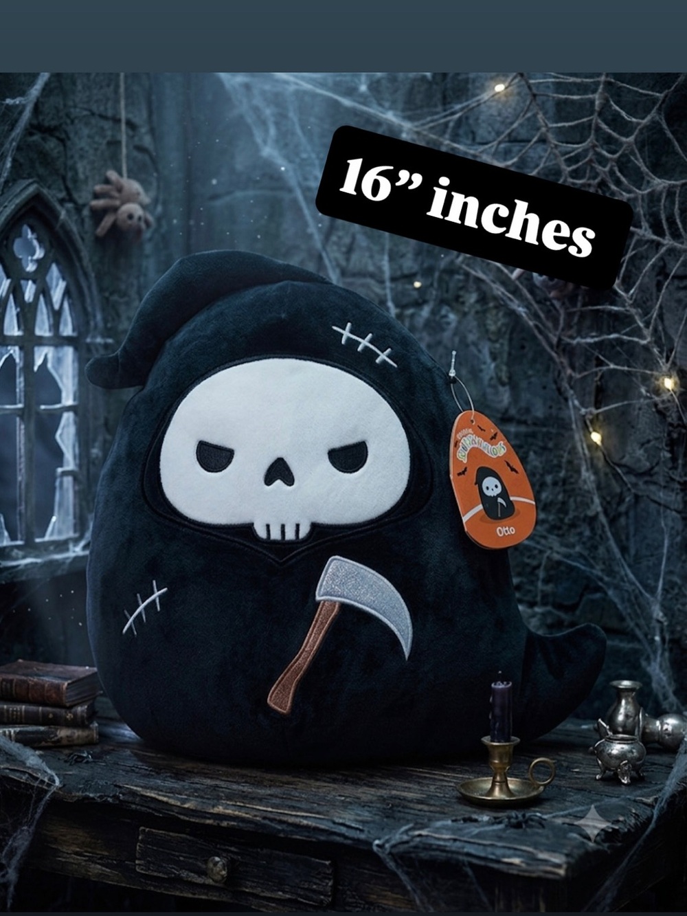 Squishmallow OTTO Grim Reaper 16” Plush NWT